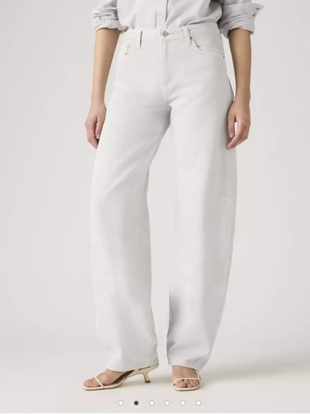 Levi's Light Gray Wide Leg Jeans - Picture 7 of 10